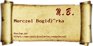 Merczel Boglárka névjegykártya